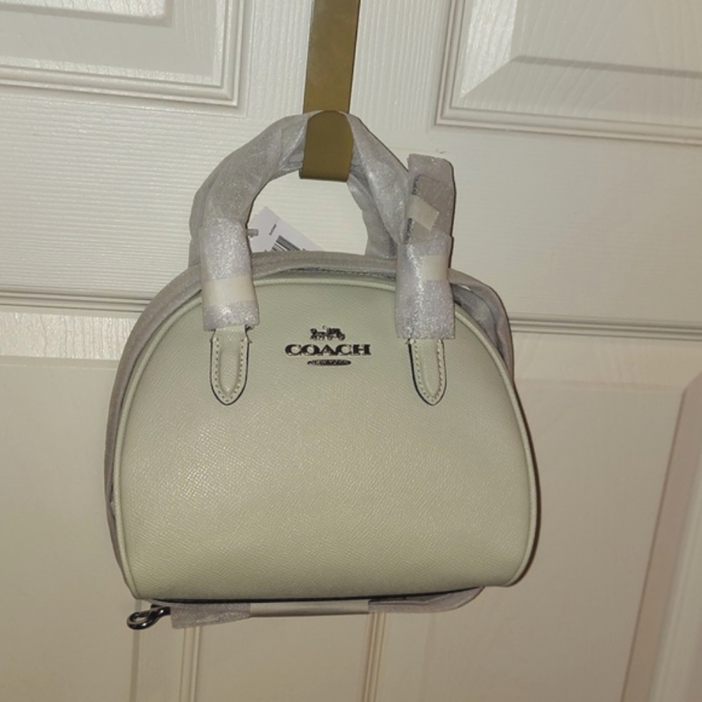 NEW Coach Sydney Satchel Pastel Light Green Double Handle